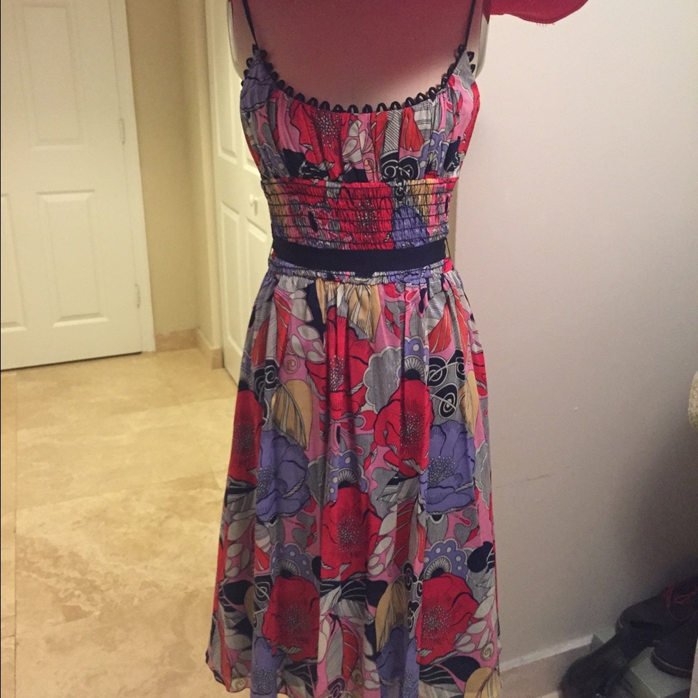 Anthropologie Wendy Katlen flower dress Fully lined